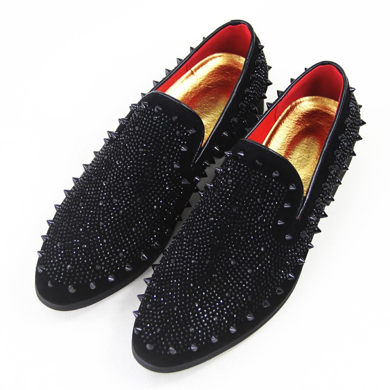 Glam Rock Studded Pointed Toe Loafers