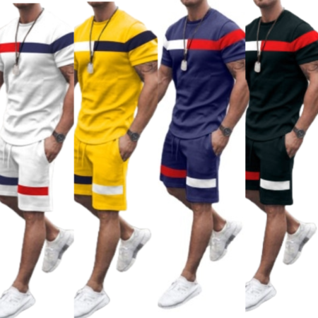 Men's Sporty Two-Piece Set Sleek, Simple, and Fashion-Forward