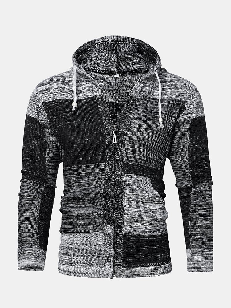 Sleek Men's V Neck Cardigan A Synthesis of Comfort and Style - L, Grey