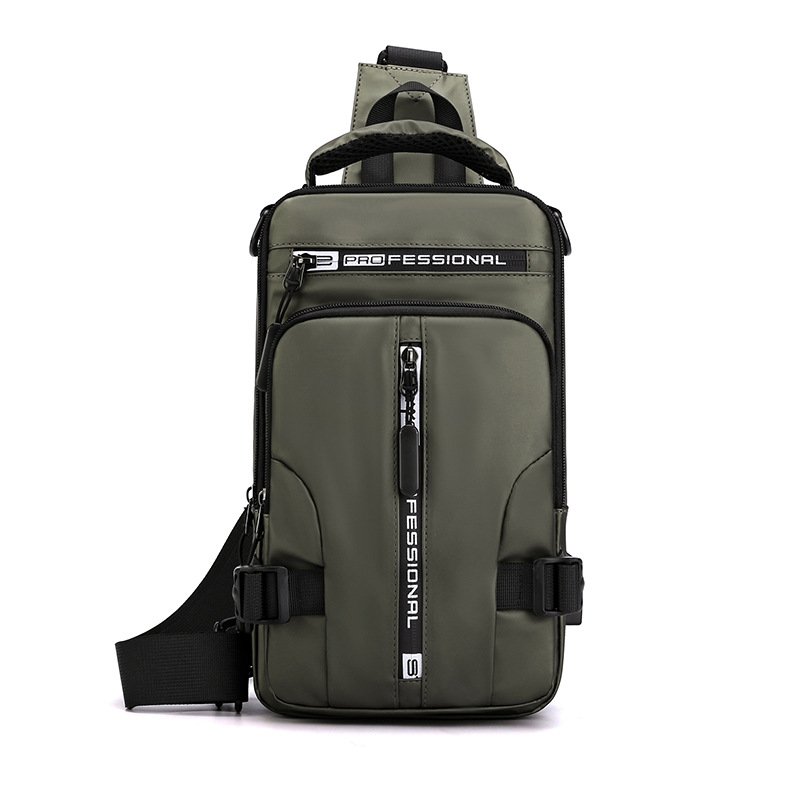 Multifunctional Nylon Backpack Shoulder Chest Bags - Army green