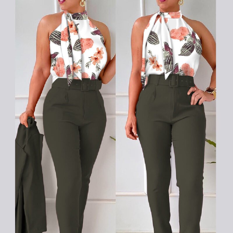 Women's Floral Vest Suit - Image 6