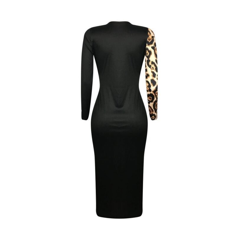 Leopard Print Mid Length Dress Unleash Your Wild Side - Image 9