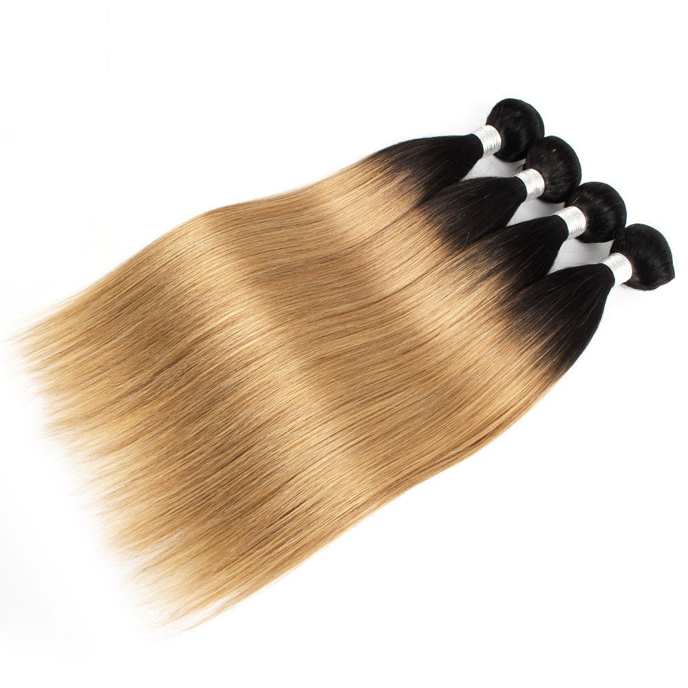 T1b / 27 Brazilian Weaving hair - 10inch, Black gold
