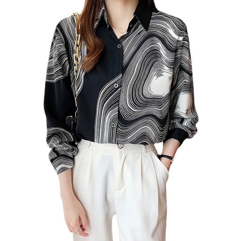 Chic Abstract Print Shirt