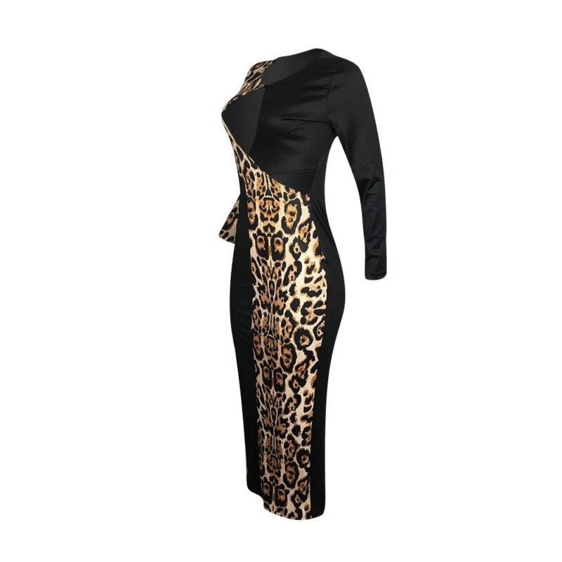 Leopard Print Mid Length Dress Unleash Your Wild Side - Image 6