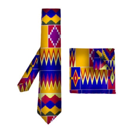 Tie and Pocket Square Set Vibrant Traditions