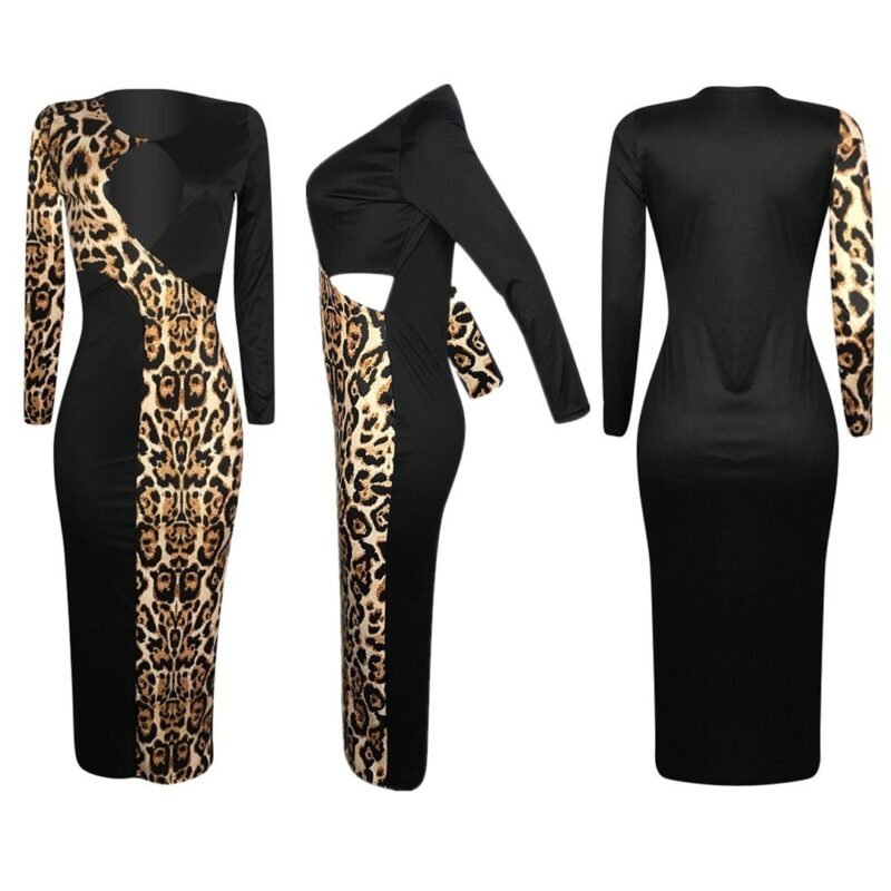 Leopard Print Mid Length Dress Unleash Your Wild Side - Image 7