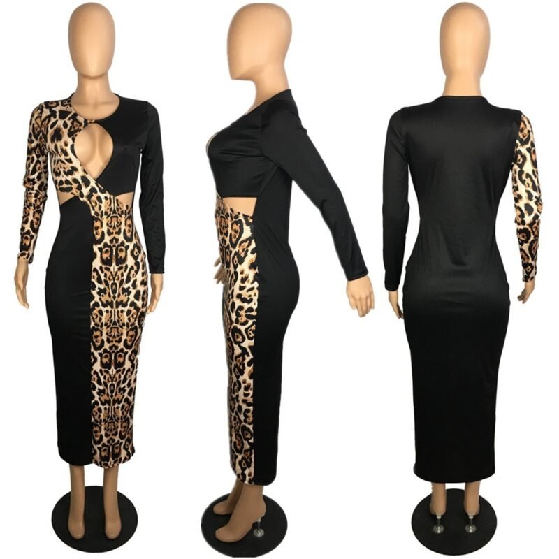 Leopard Print Mid Length Dress Unleash Your Wild Side - Image 10