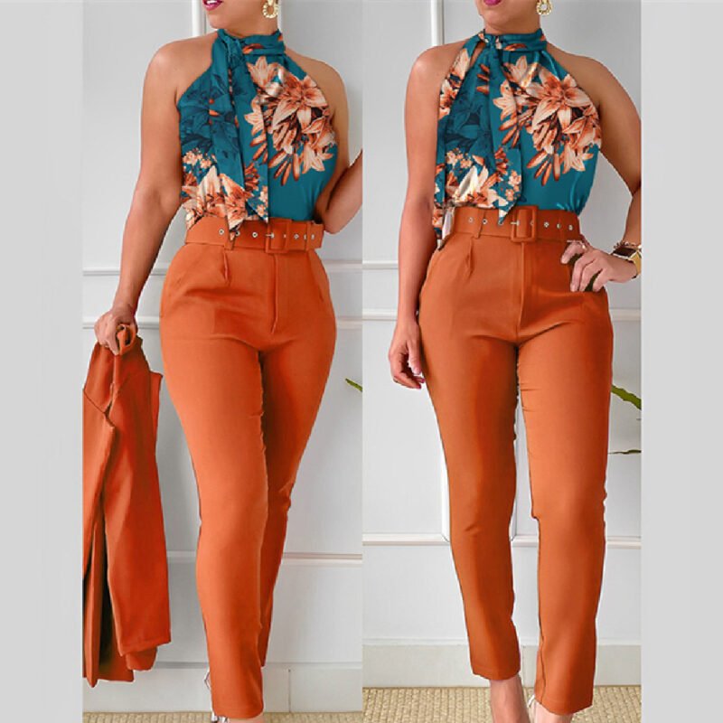 Women's Floral Vest Suit - Image 8