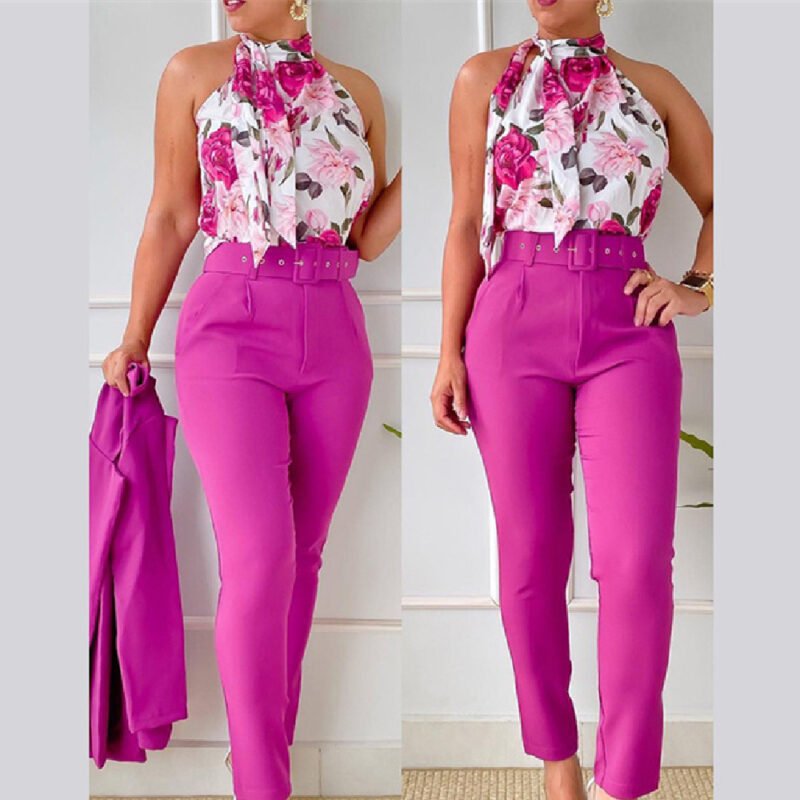 Women's Floral Vest Suit - Image 2