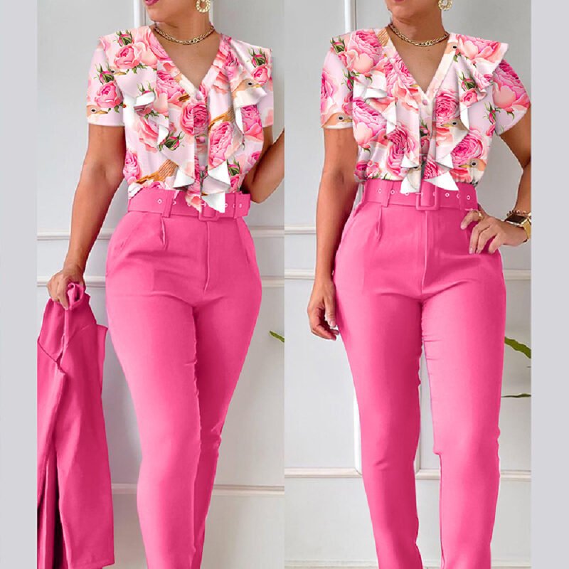 Women's Floral Vest Suit - Image 7
