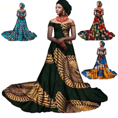 Exquisite African Elegance Dress Vibrant A-Line