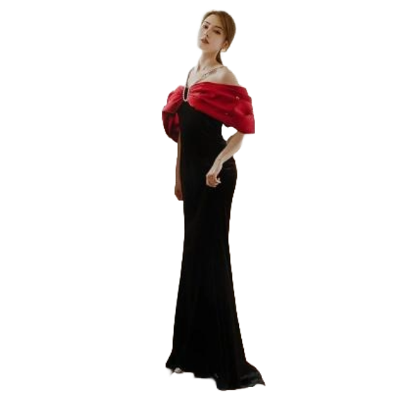 One-Shoulder A-line Evening Gown Elegance Personified