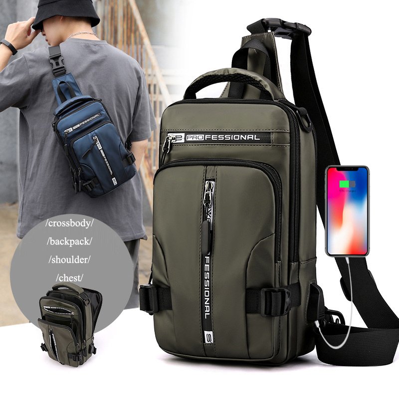 Multifunctional Nylon Backpack Shoulder Chest Bags