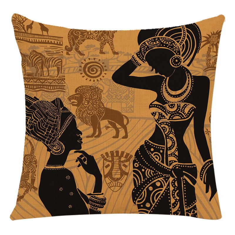 Cultural Essence Linen Cushion Cover