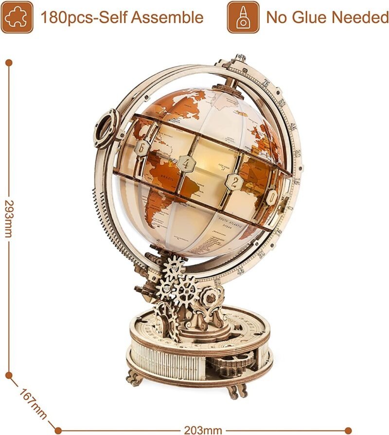 Steampunk-Inspired Rokr Luminous Globe - Image 4
