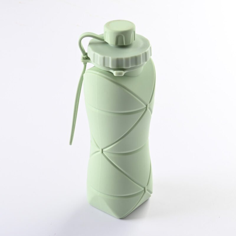 600ml Folding Silicone Water Bottle Sports Water Bottle - Image 7