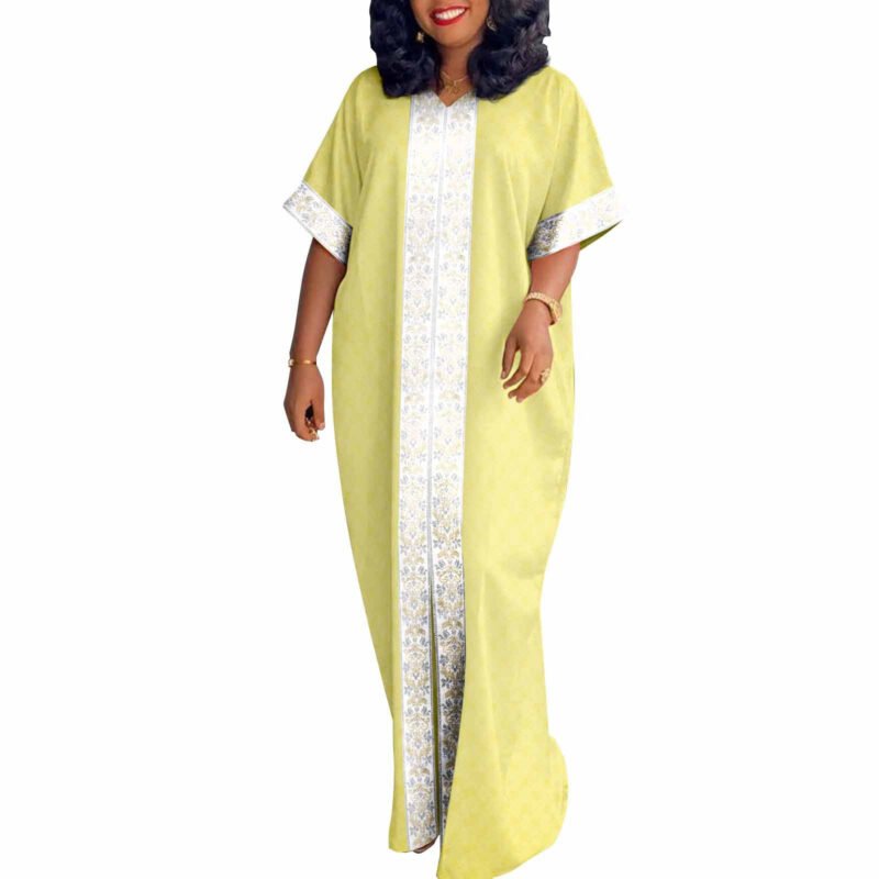 Elegant Geometry A-line Maxi Dress - Image 3