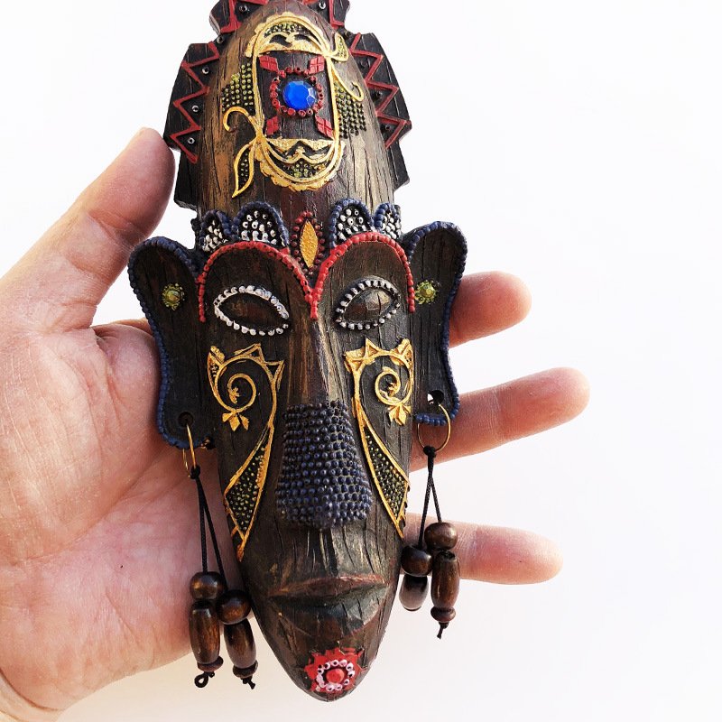 African Style Decorative Masks - Dark Gray