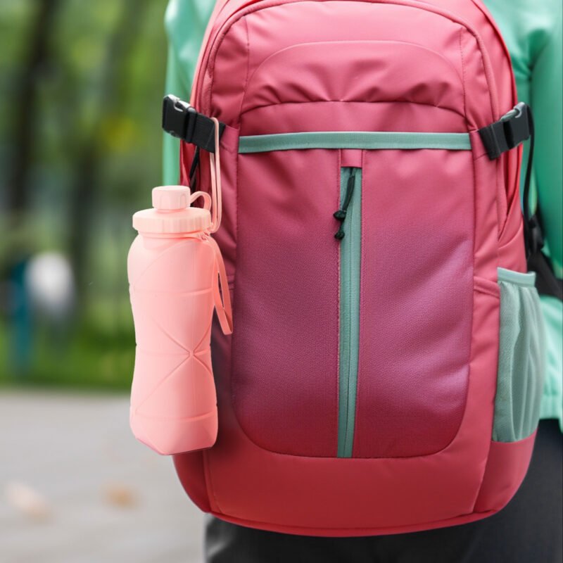 600ml Folding Silicone Water Bottle Sports Water Bottle - Image 6
