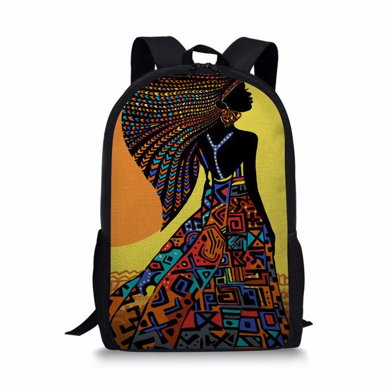 16-inch Unisex African Style Backpack