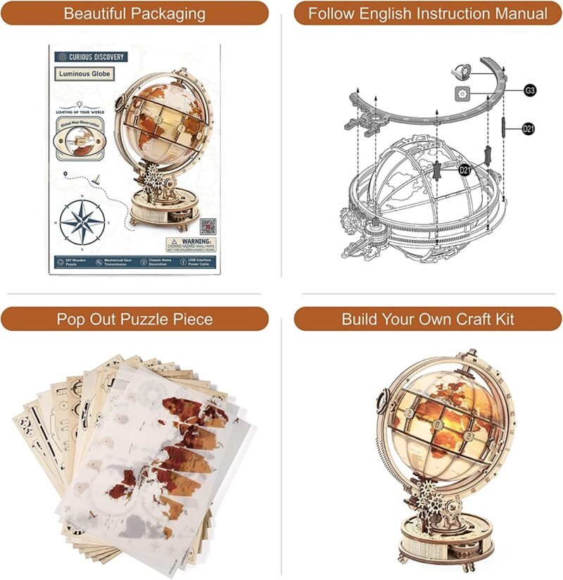 Steampunk-Inspired Rokr Luminous Globe - Image 5