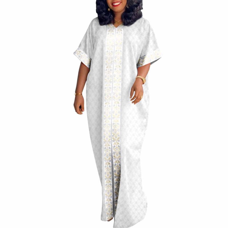 Elegant Geometry A-line Maxi Dress - Image 2