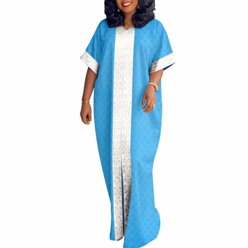Elegant Geometry A-line Maxi Dress - Image 4