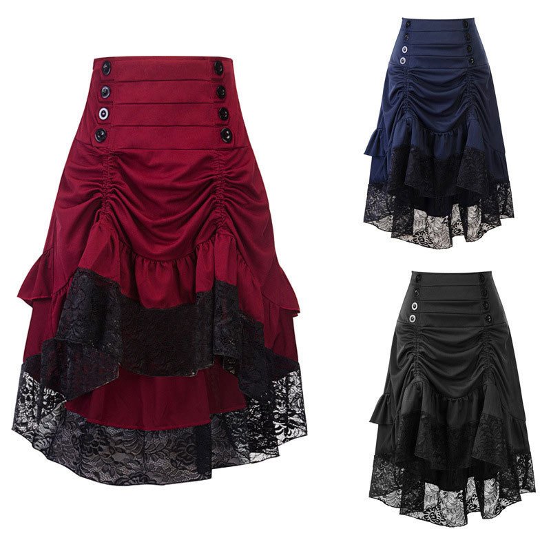 Layered Lace Stitching Skirts