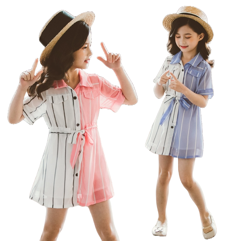 Sunny Stripes Princess Dress - A Touch of Korean Trend