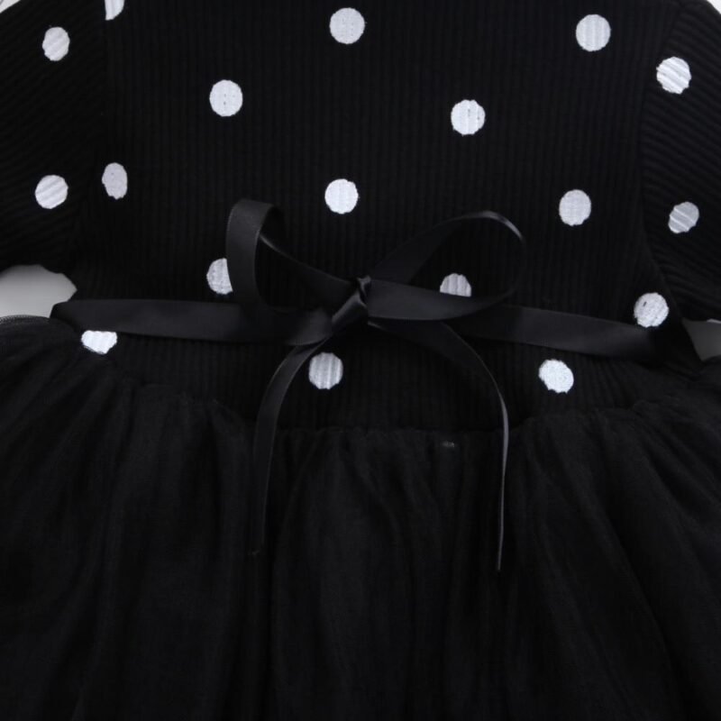 Enchanting Polka Dot Tulle Princess Dress for Little Girls - Image 6