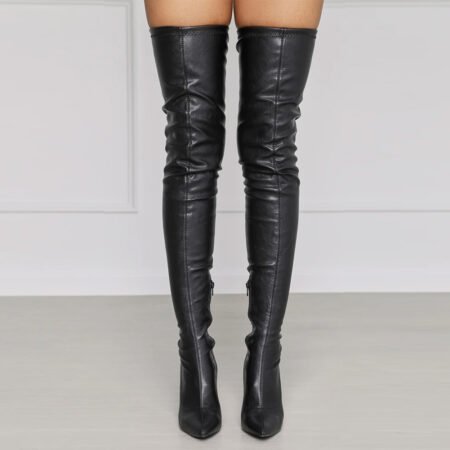 High Stiletto Leather Boots
