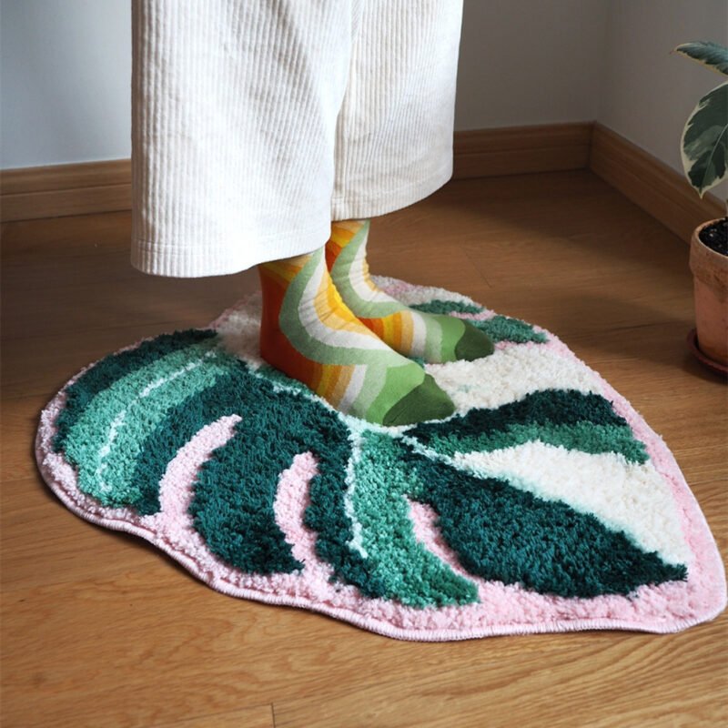 Turtle Backed Botanical-inspired Floor Mat - Image 3