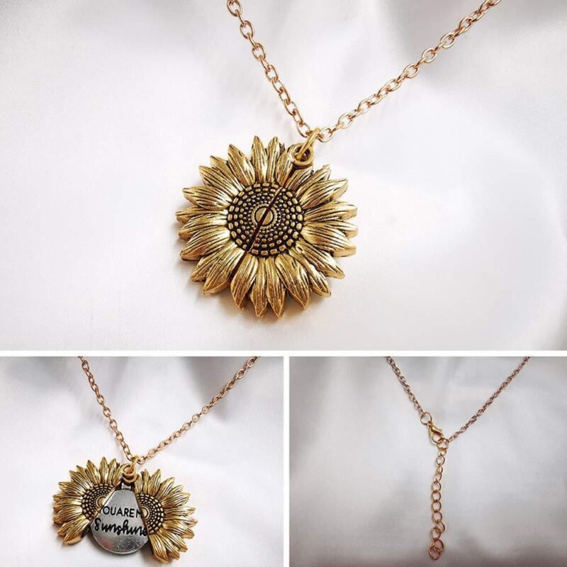 Radiant Sunflower Necklace Elegance in Bloom - Image 3