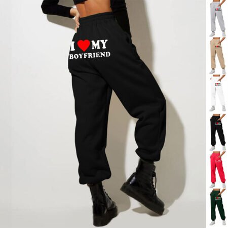 I Love MY BOYFRIEND Graphic Sweatpants