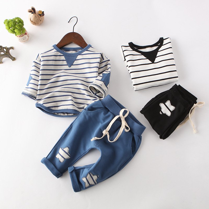 Cozy Cotton Striped Ensemble for Little Trendsetters