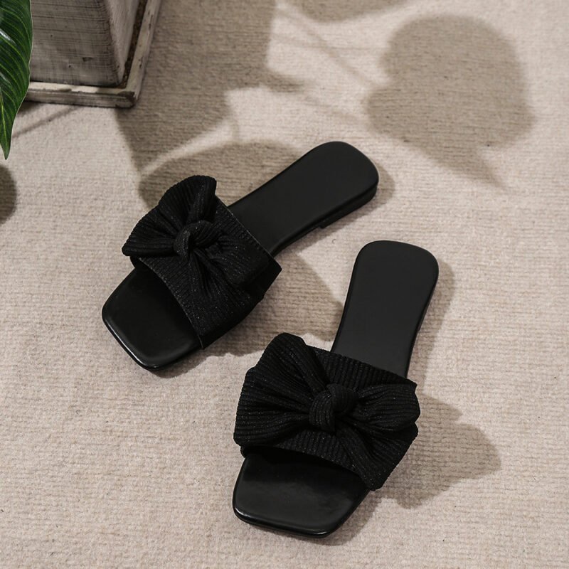 Elegant Bow-Knot Summer Slippers Outdoor Flat