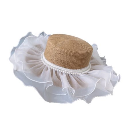 Chic Adjustable Lolita Straw Hat Flat Top