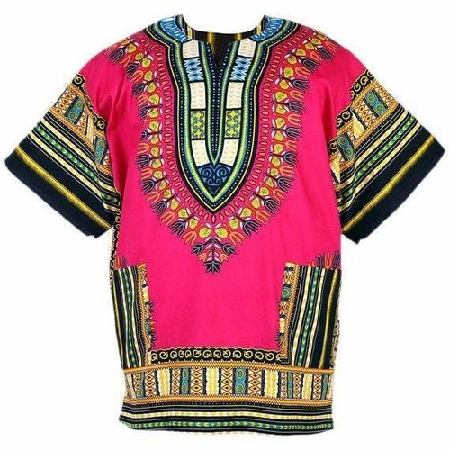 Pink Dashiki African Shirt